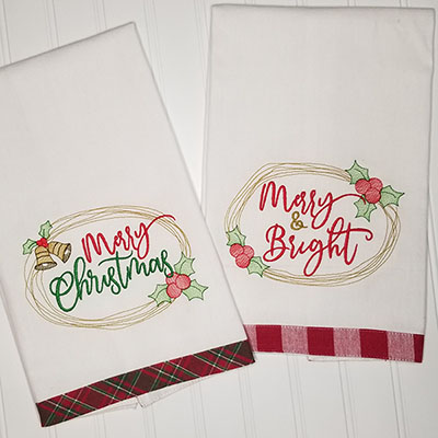 christmas frame set embroidery design